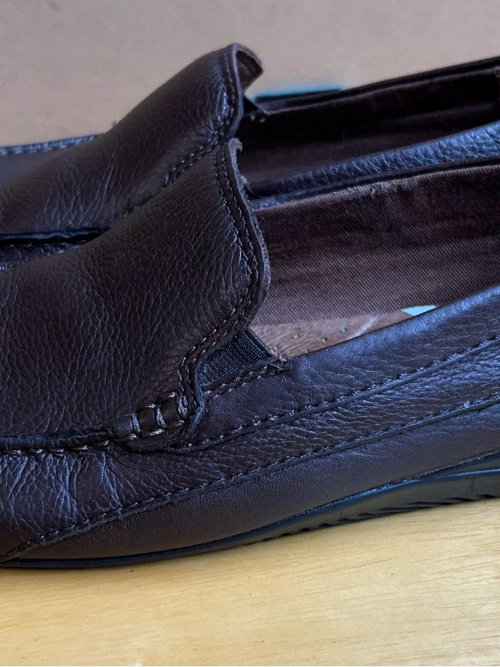 Clarks Men’s Dark Brown‎ Hamilton Free Leather Slip-On Loafers, 10M